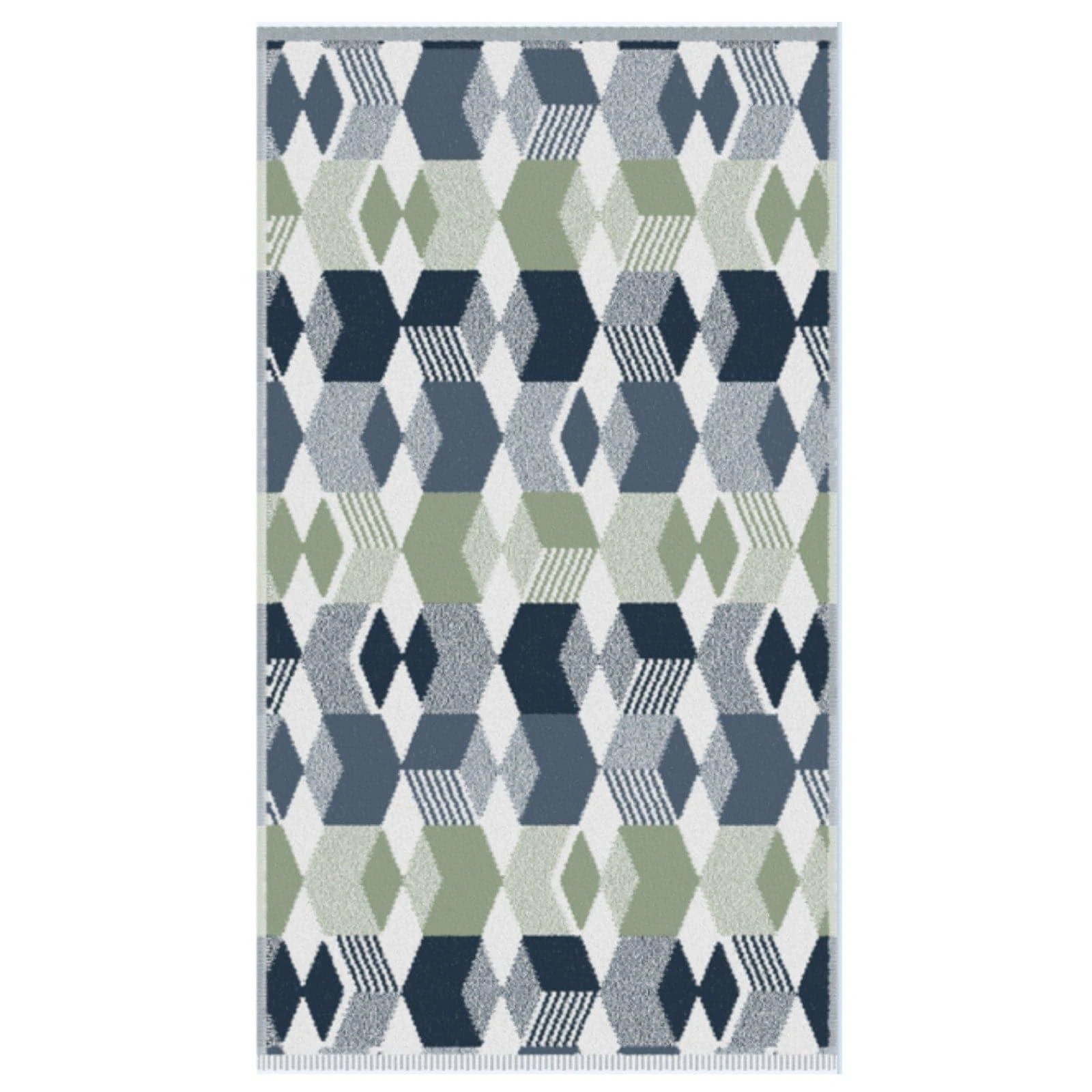 Fusion Hexagon 100% Cotton Jacquard Towel Navy 5 Fusion Hexagon 100% Cotton Jacquard Towel Navy - Image 3
