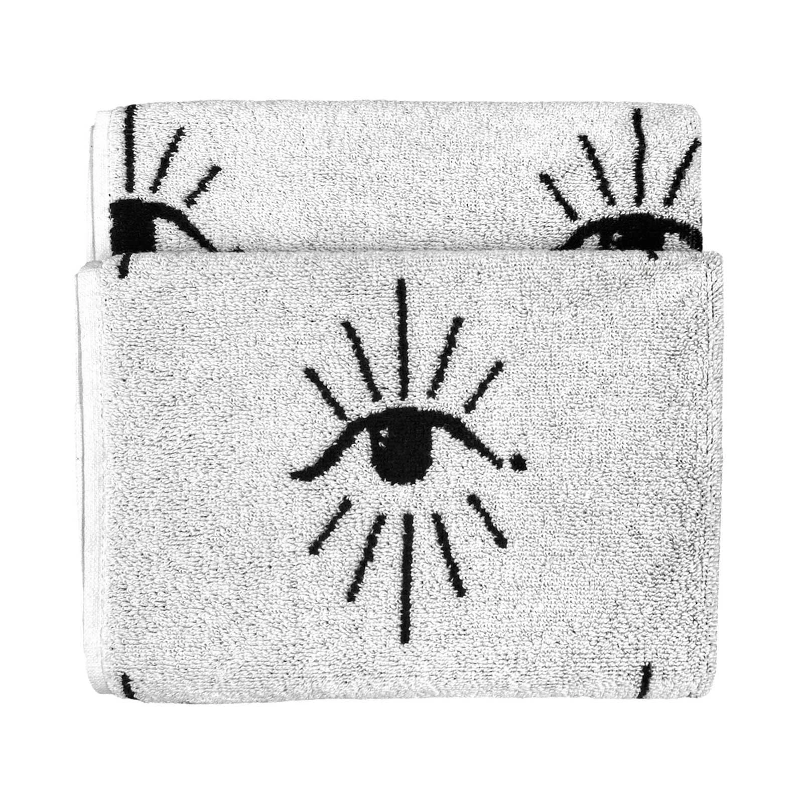 Furn Theia Abstract Eye 100% Cotton Towels Ivory 5 Furn Theia Abstract Eye 100% Cotton Towels Ivory - Image 3