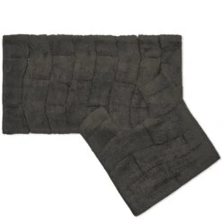 Waves Cotton Jacquard Bath & Pedestal Mat Set Charcoal 6 Waves Cotton Jacquard Bath & Pedestal Mat Set Charcoal -Allure Sales Store 1 4973af4b 7b70 4299 b7fc 1ab765870f89