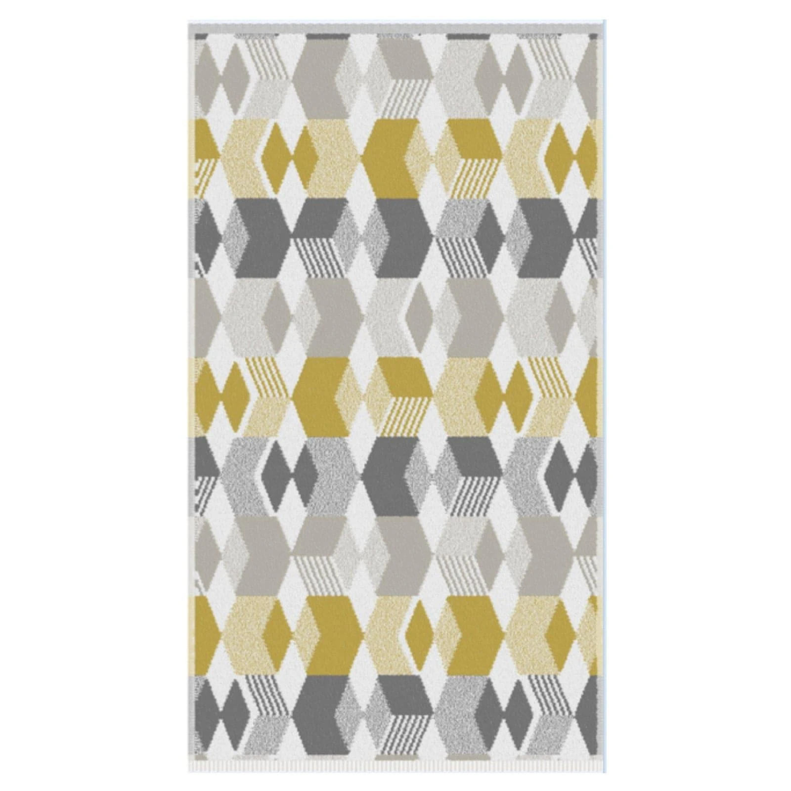 Fusion Hexagon 100% Cotton Jacquard Towel Grey 5 Fusion Hexagon 100% Cotton Jacquard Towel Grey - Image 3