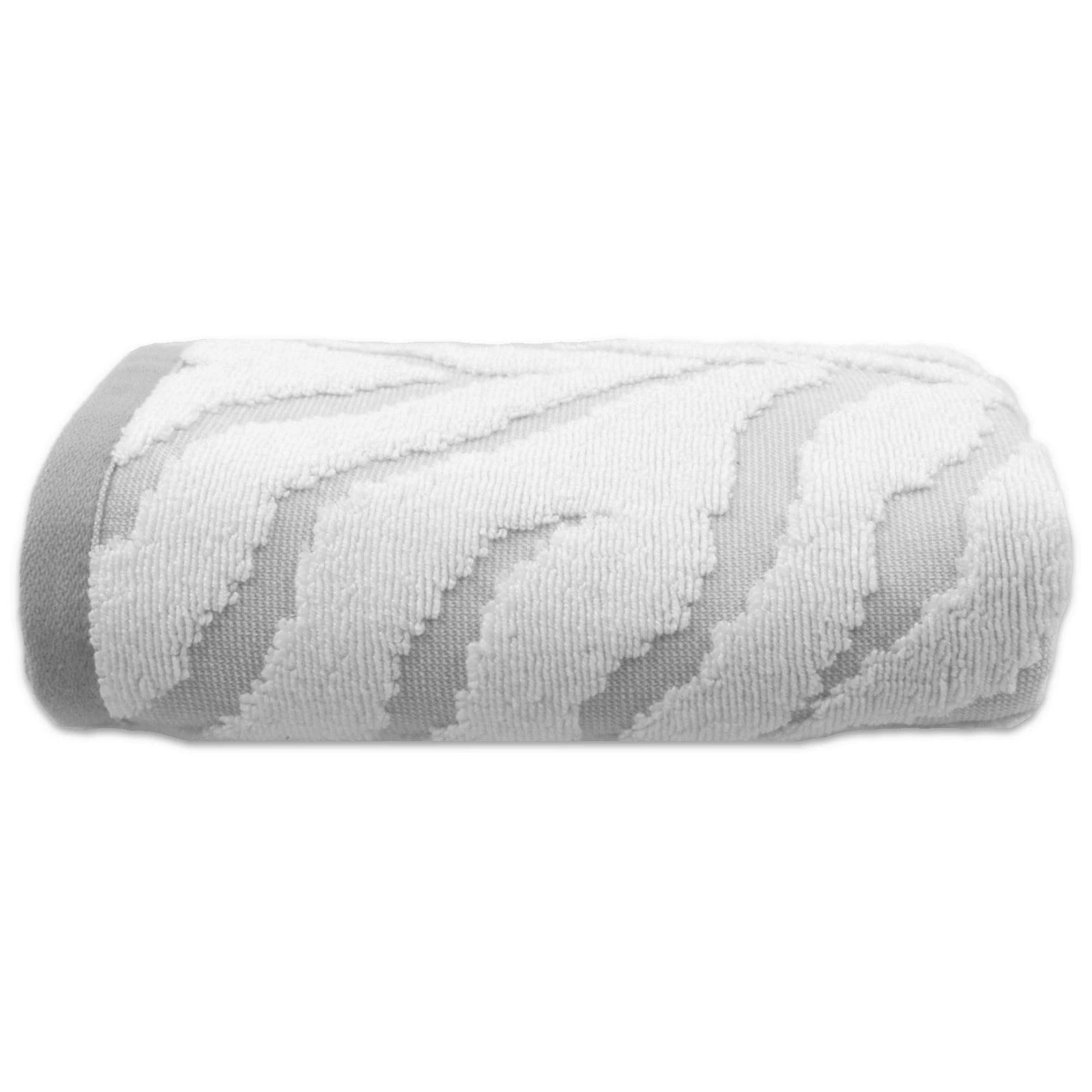 Allure Zebra Jacquard 100% Cotton Luxury Bathroom Towels Grey 5 Allure Zebra Jacquard 100% Cotton Luxury Bathroom Towels Grey - Image 3