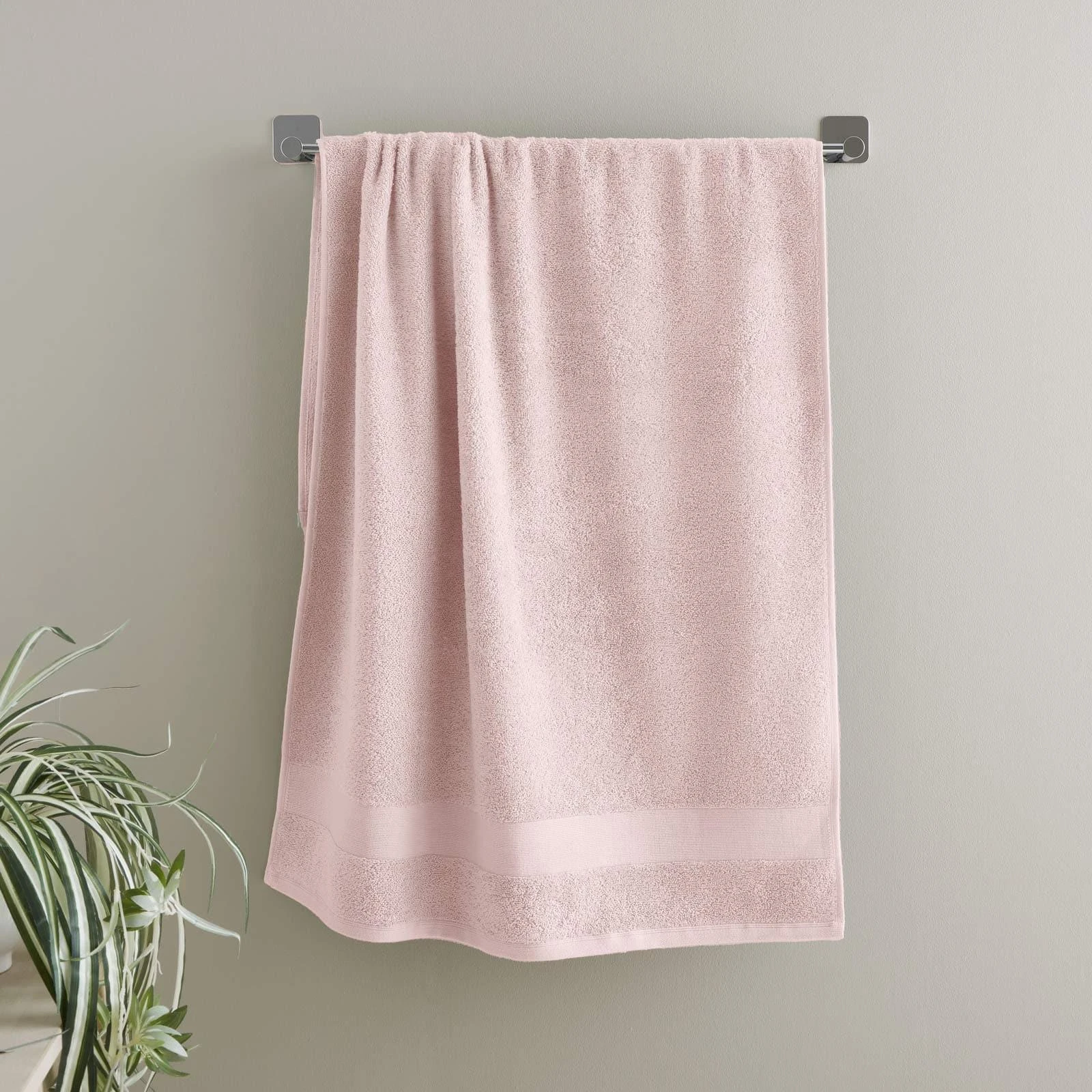 Antibacterial 100% Cotton Bathroom Towels Pink 3 Antibacterial 100% Cotton Bathroom Towels Pink