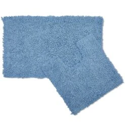 Cotton Loop Twist Bath & Pedestal Mat Set Blue 6 Cotton Loop Twist Bath & Pedestal Mat Set Blue -Allure Sales Store 1 7eb60853 b338 4a81 a9b1 c00154d65c50
