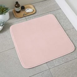 Anti-Bacterial Memory Foam Shower Mat Pink