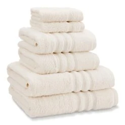 Zero Twist Cream 6 Piece Towel Bale Set