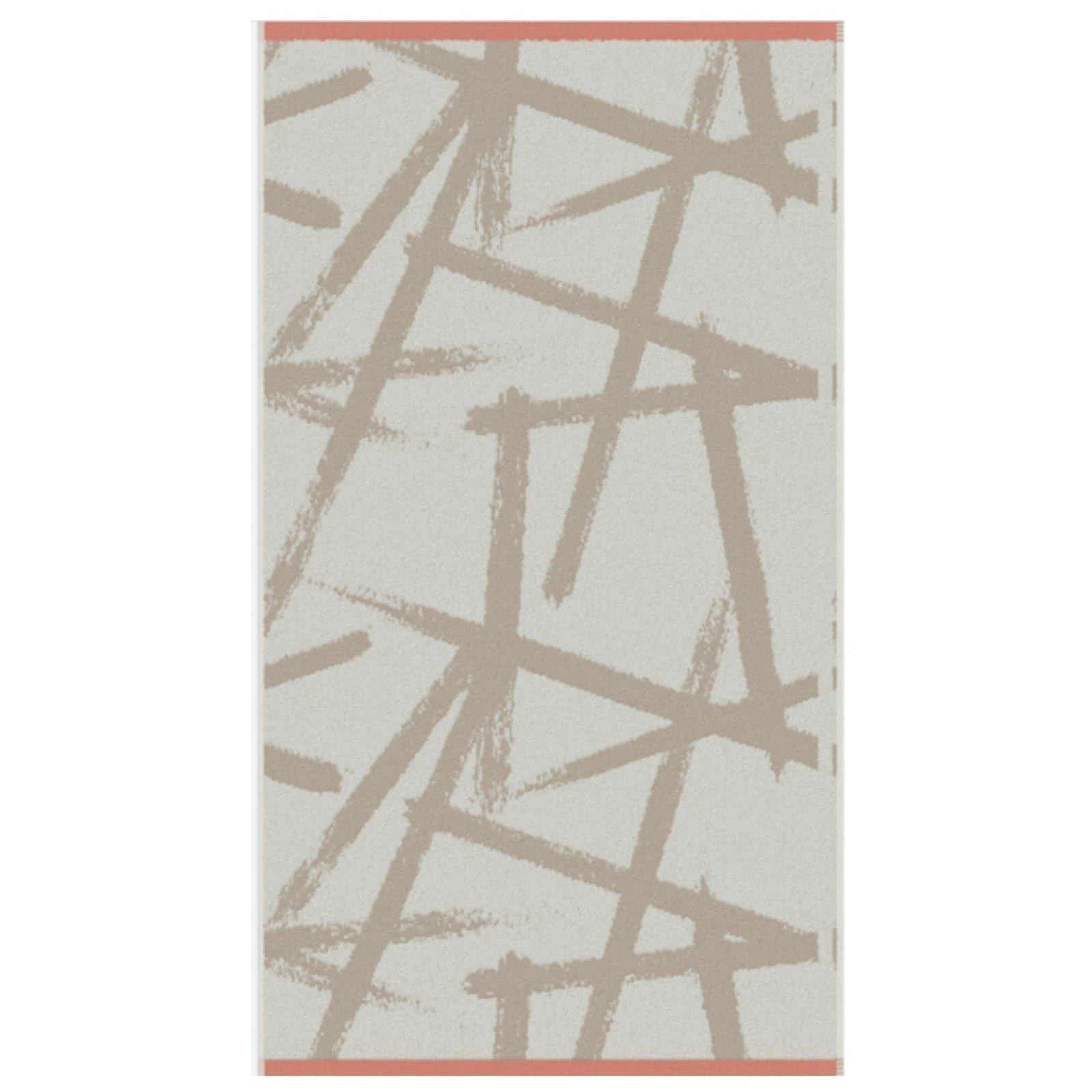 Fusion Leda 100% Cotton Jacquard Towel Natural & Coral 5 Fusion Leda 100% Cotton Jacquard Towel Natural & Coral - Image 3