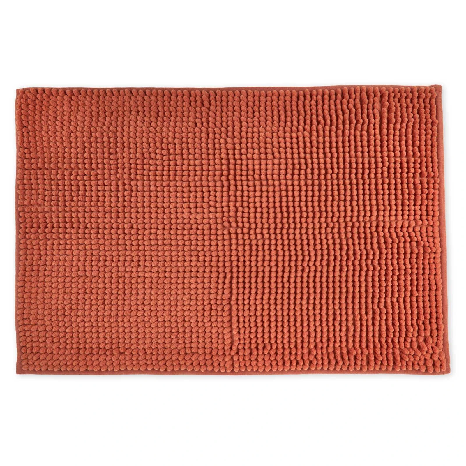 Noodle Non-Slip Chenille Bath Mat Burnt Orange 4 Noodle Non-Slip Chenille Bath Mat Burnt Orange - Image 2