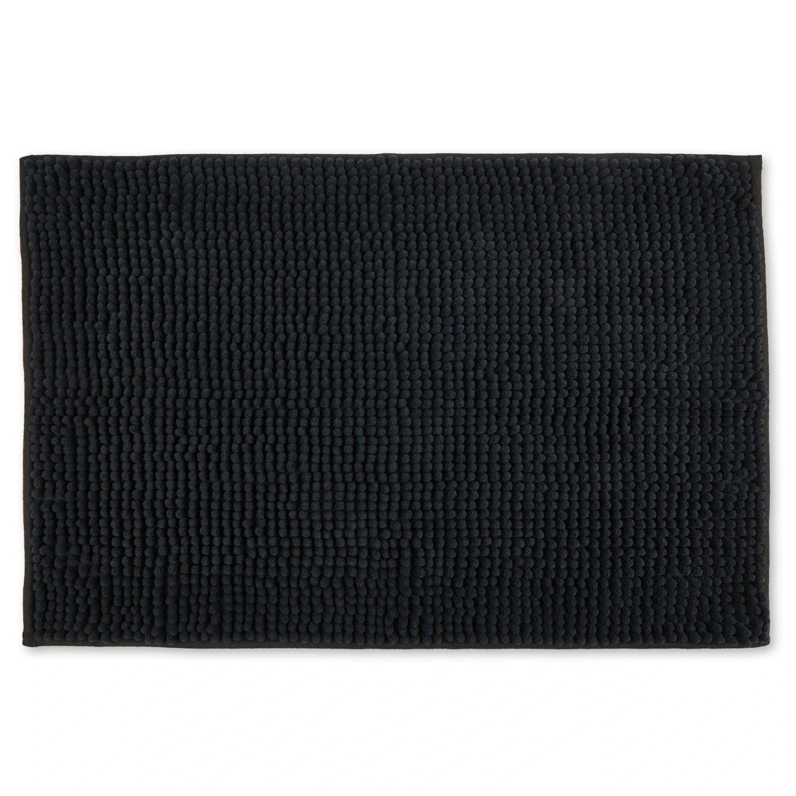 Noodle Non-Slip Chenille Bath Mat Black 4 Noodle Non-Slip Chenille Bath Mat Black - Image 2