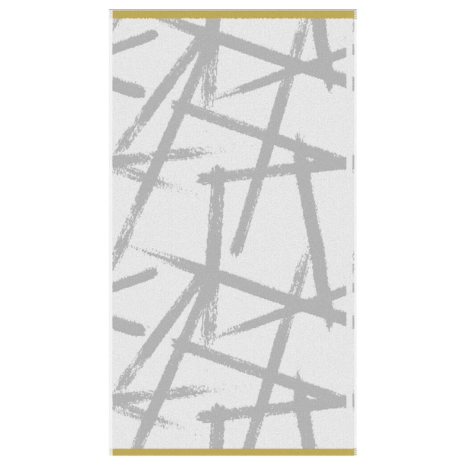 Fusion Leda 100% Cotton Jacquard Towel Grey & Ochre 5 Fusion Leda 100% Cotton Jacquard Towel Grey & Ochre - Image 3