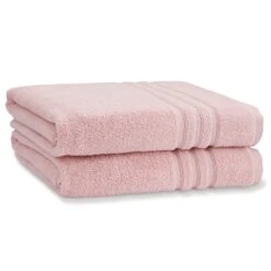 Zero Twist Blush Pink 2 Piece Bath Sheet Towel Set