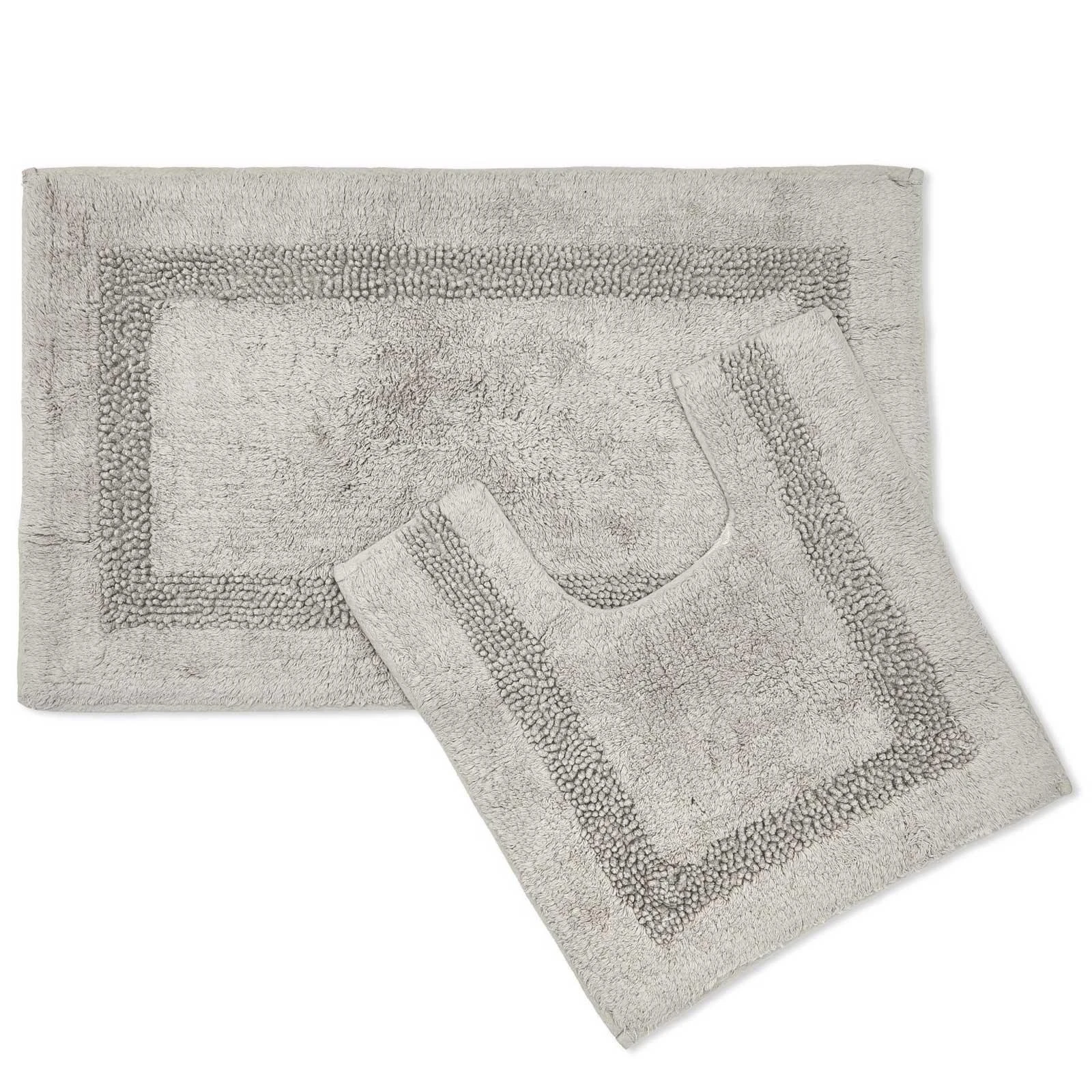 Brillaire Sparkle Bath & Pedestal Mat Set Silver 4 Brillaire Sparkle Bath & Pedestal Mat Set Silver - Image 2