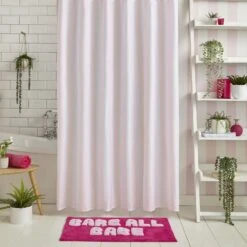 Stripe Tease Pink Shower Curtain