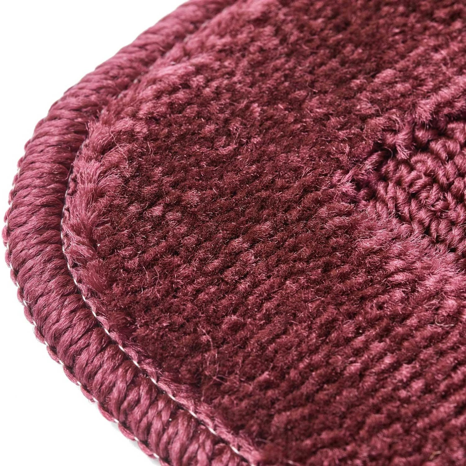 Orkney Non-Slip Bath & Pedestal Mat Set Wine 5 Orkney Non-Slip Bath & Pedestal Mat Set Wine - Image 3