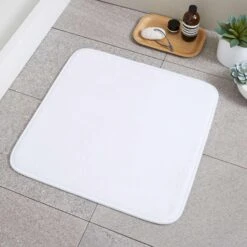 Anti-Bacterial Memory Foam Shower Mat White