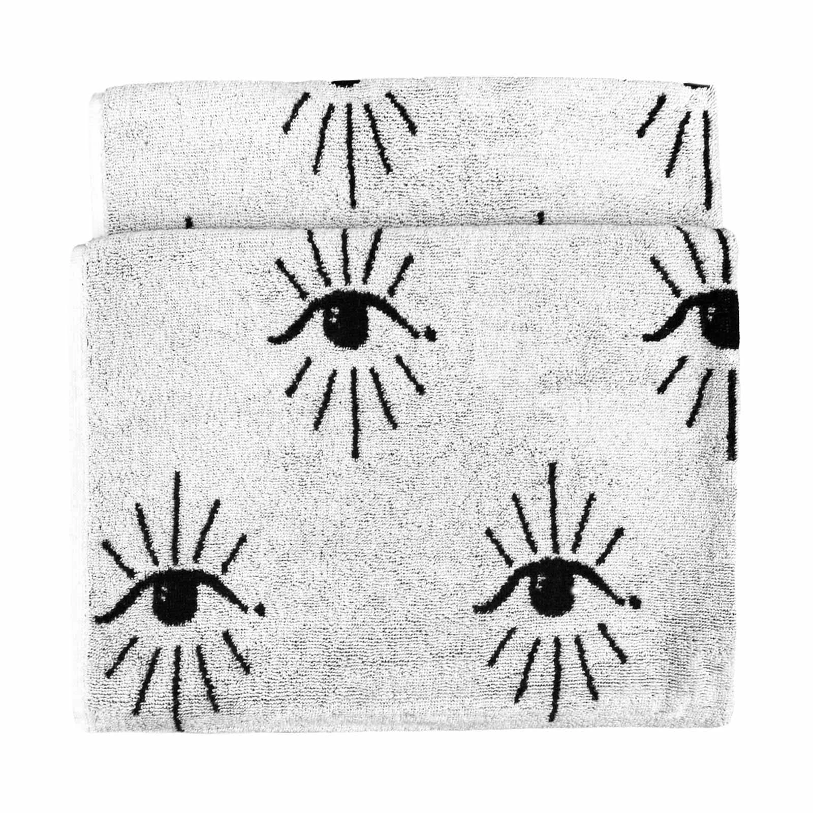 Furn Theia Abstract Eye 100% Cotton Towels Ivory 6 Furn Theia Abstract Eye 100% Cotton Towels Ivory - Image 4