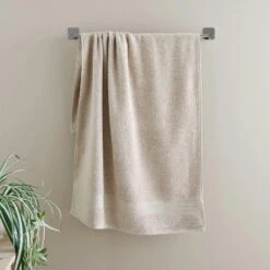 Anti-Bacterial 100% Cotton Natural Bathroom Towels