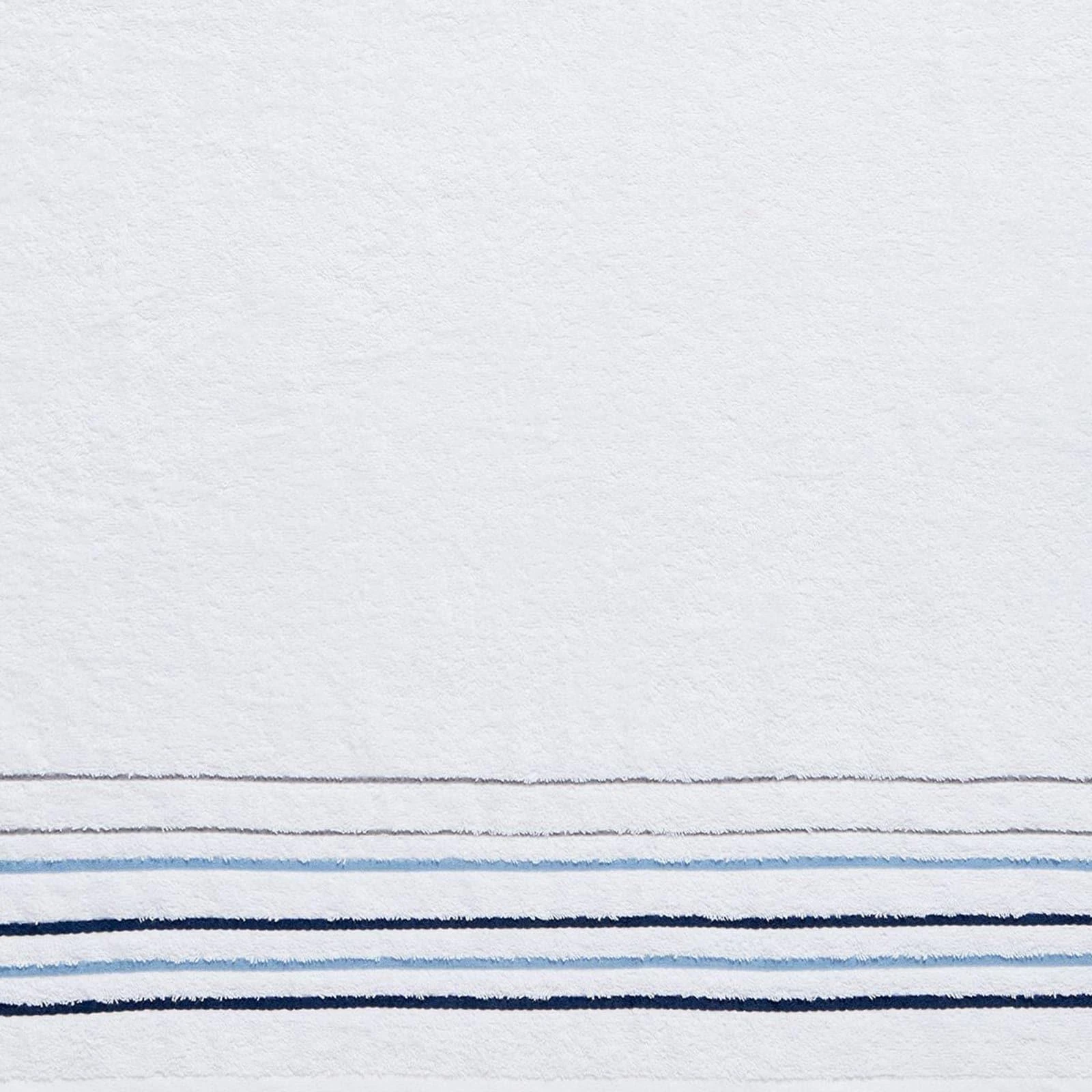 Java Stripe 100% Cotton Bath Sheet Pair White 4 Java Stripe 100% Cotton Bath Sheet Pair White - Image 2