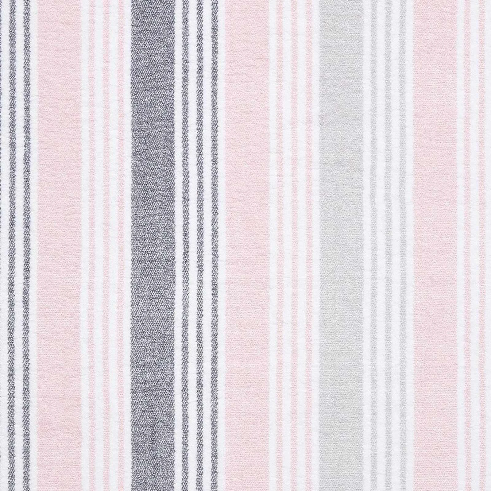 Kelso Stripe 100% Cotton Bath Sheet Pair Blush Pink 4 Kelso Stripe 100% Cotton Bath Sheet Pair Blush Pink - Image 2