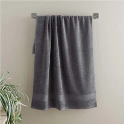 Anti-Bacterial 100% Cotton Charcoal Bathroom Towels