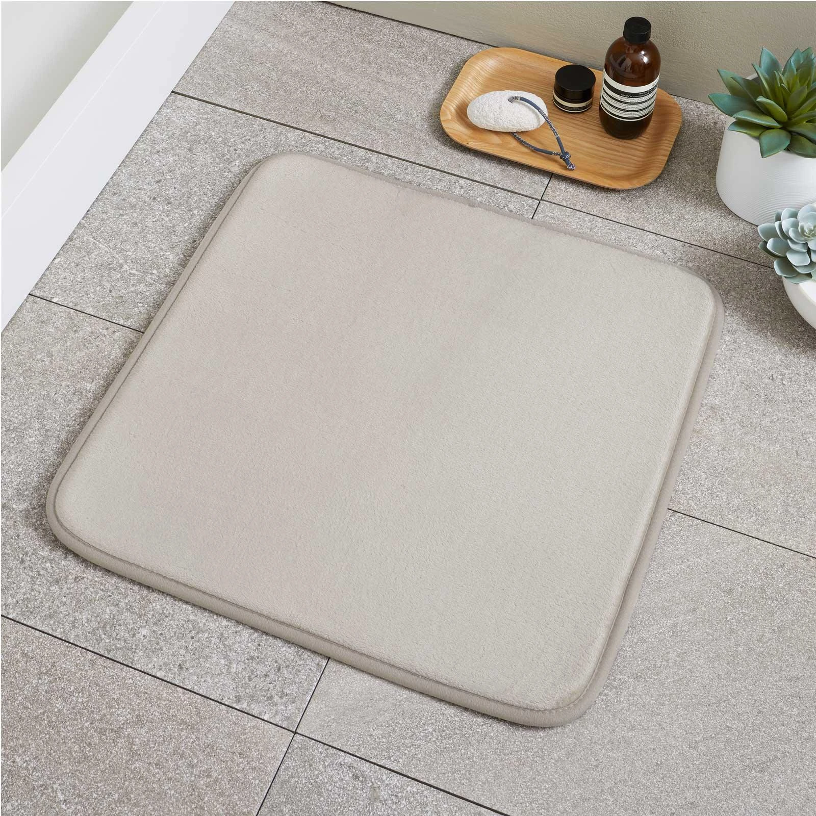 Anti-Bacterial Memory Foam Shower Mat Natural 3 Anti-Bacterial Memory Foam Shower Mat Natural