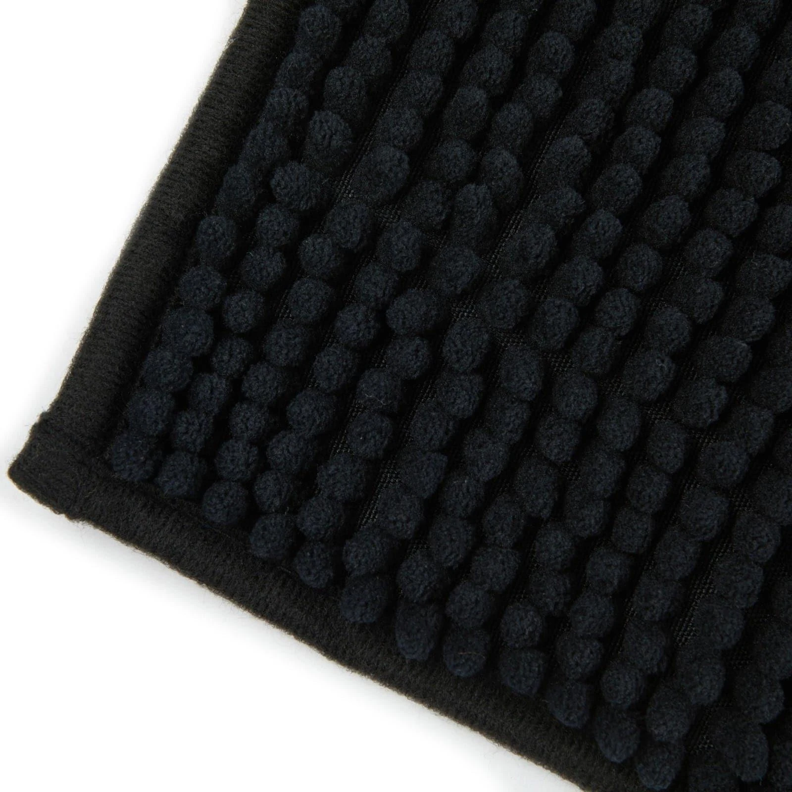 Noodle Non-Slip Chenille Bath Mat Black 5 Noodle Non-Slip Chenille Bath Mat Black - Image 3