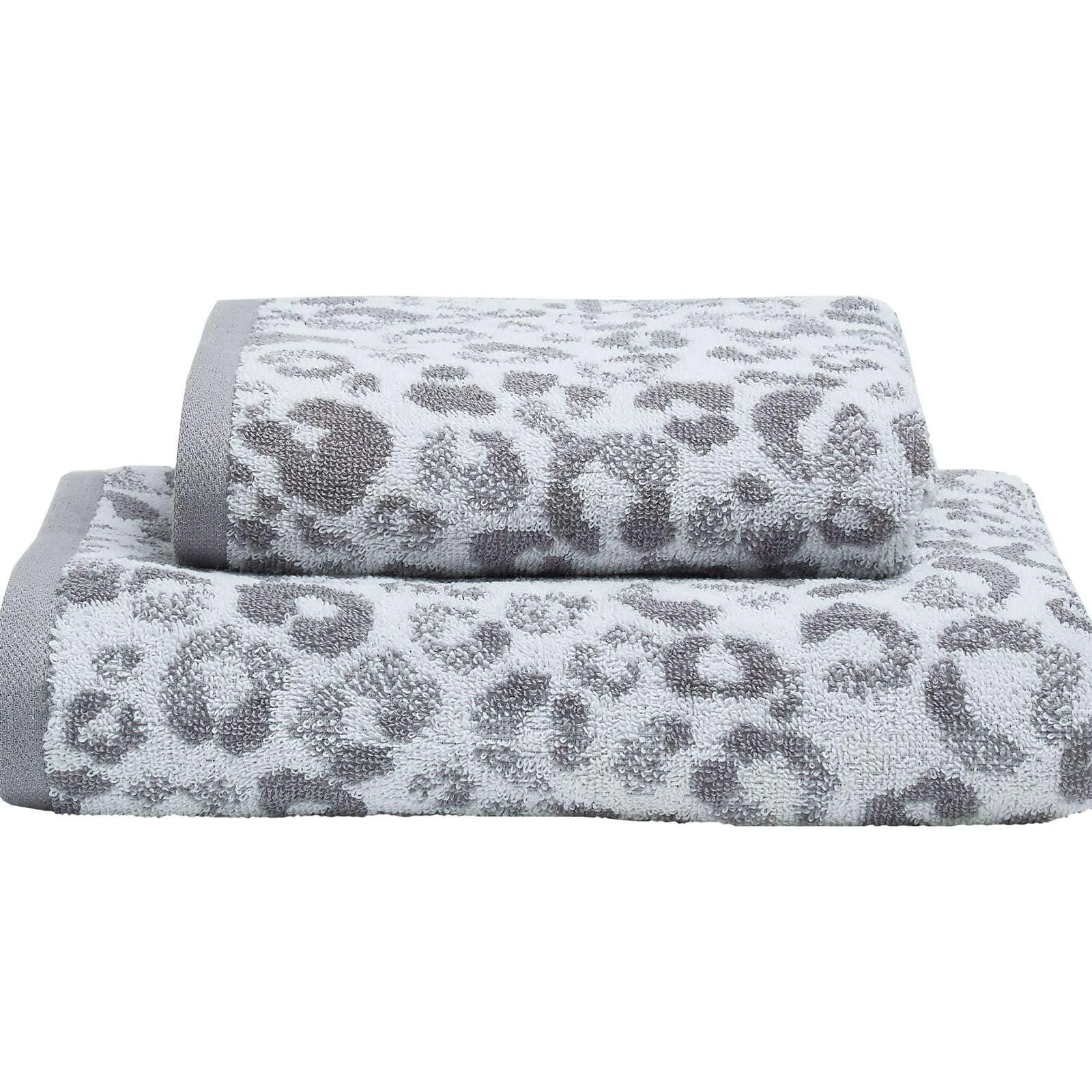 Fusion Animal Print 100% Cotton Jacquard Towel Grey 5 Fusion Animal Print 100% Cotton Jacquard Towel Grey - Image 3