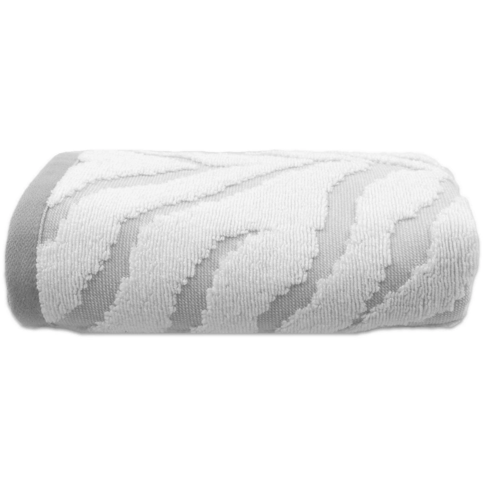 Allure Zebra Jacquard 100% Cotton Luxury Bathroom Towels Grey 7 Allure Zebra Jacquard 100% Cotton Luxury Bathroom Towels Grey - Image 5