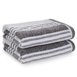 Kelso Stripe 100% Cotton Bath Sheet Pair Charcoal Grey 10 Kelso Stripe 100% Cotton Bath Sheet Pair Charcoal Grey -Allure Sales Store 4 326581e5 2ad2 4199 b68e bf249652baf6