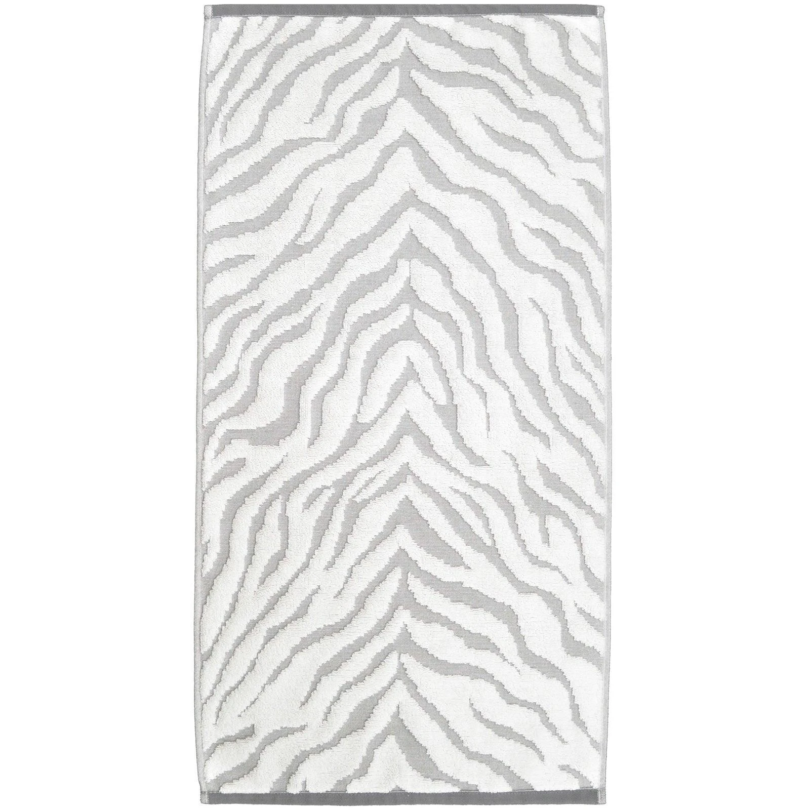 Allure Zebra Jacquard 100% Cotton Luxury Bathroom Towels Grey 8 Allure Zebra Jacquard 100% Cotton Luxury Bathroom Towels Grey - Image 6