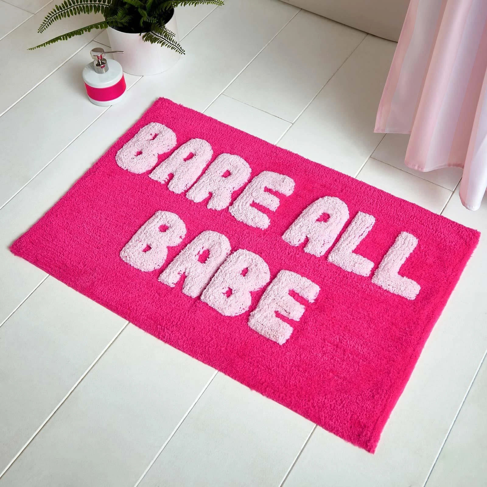 Bare All Babe Bath Mat Pink 3 Bare All Babe Bath Mat Pink