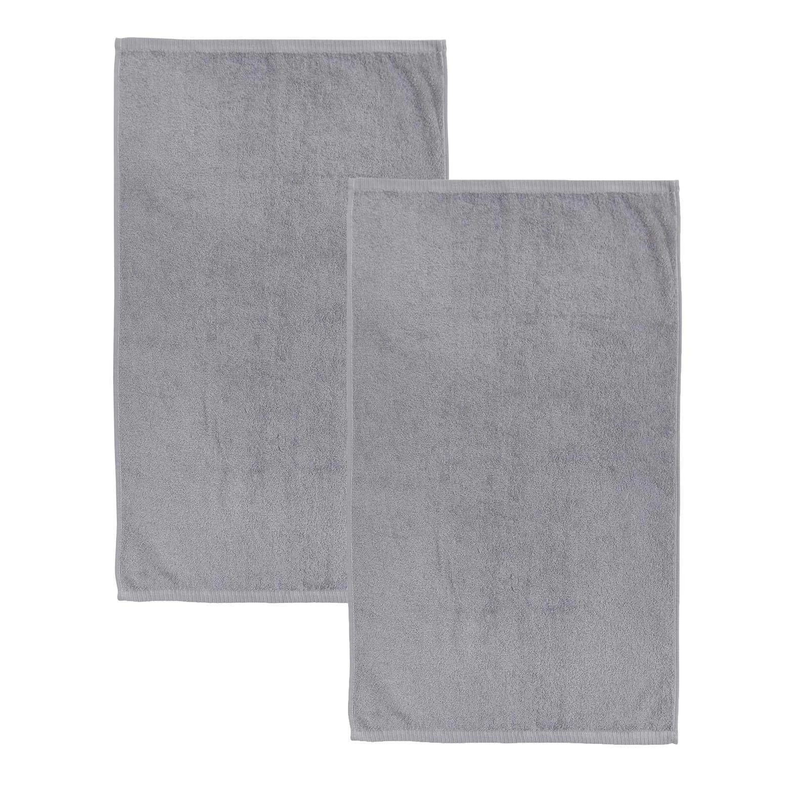 Quick Dry 100% Cotton Bath Sheet Pair Grey 5 Quick Dry 100% Cotton Bath Sheet Pair Grey - Image 3