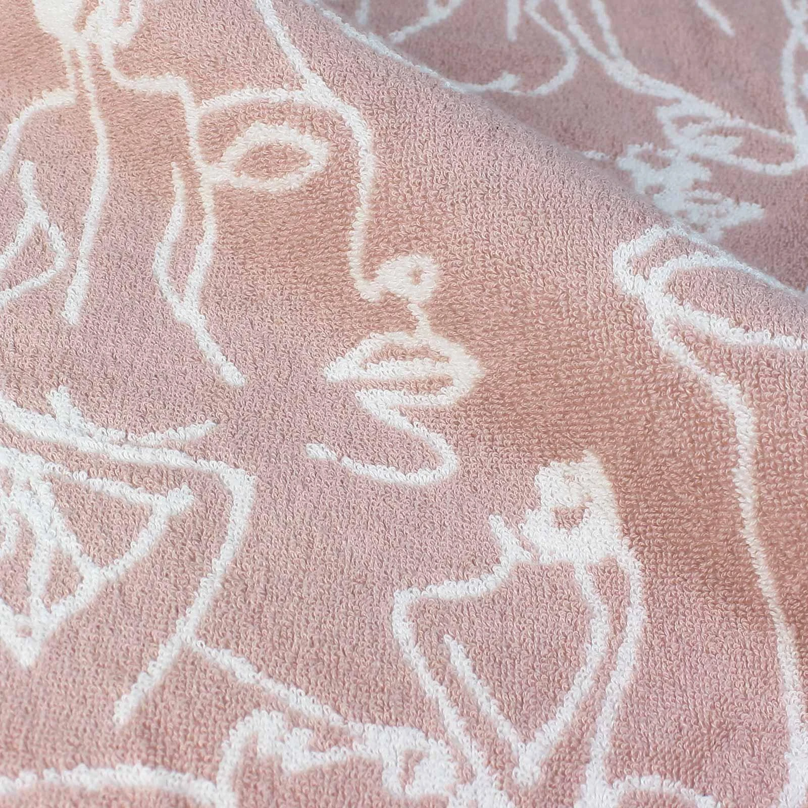 Furn Everybody Abstract Cotton Jacquard Towels Blush 4 Furn Everybody Abstract Cotton Jacquard Towels Blush - Image 2