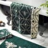 Furn Bee Deco Geometric Cotton Jacquard Towels Emerald 2 Furn Bee Deco Geometric Cotton Jacquard Towels Emerald -Allure Sales Store bath 3 339748f6 0a23 4c9e 8fc7 bf9529aa0b2c