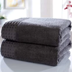 Retreat 100% Cotton Bath Sheet Pair Charcoal