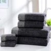Tidal 100% Cotton 6 Piece Towel Bale Charcoal 2 Tidal 100% Cotton 6 Piece Towel Bale Charcoal -Allure Sales Store charcoal 6