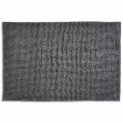 Allure Supersoft Chenille Non-Slip Bath Mat Charcoal