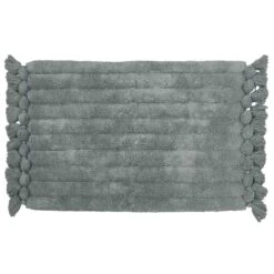 Ribbed Tassel Cotton Bath Mat Charcoal -Allure Sales Store charcoal 1 c21df39a 2513 482e a923 96a38207eb86