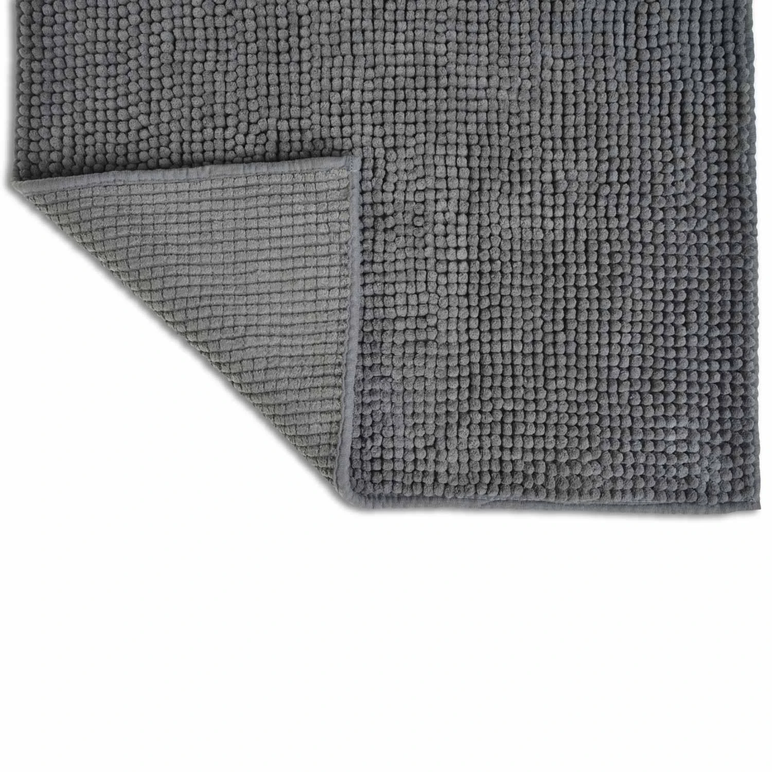 Allure Supersoft Chenille Non-Slip Bath Mat Charcoal 5 Allure Supersoft Chenille Non-Slip Bath Mat Charcoal - Image 3