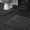 Allure Linear Rib Cotton Bath & Pedestal Mat Set Charcoal 2 Allure Linear Rib Cotton Bath & Pedestal Mat Set Charcoal -Allure Sales Store charcoal 4 e9f8a77e 082d 4947 bbbf 23d6cc00b8dc