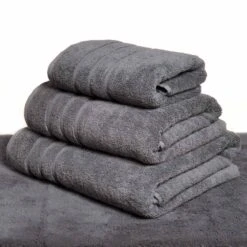 Allure Hotel Collection Luxury Combed Cotton Towel Charcoal