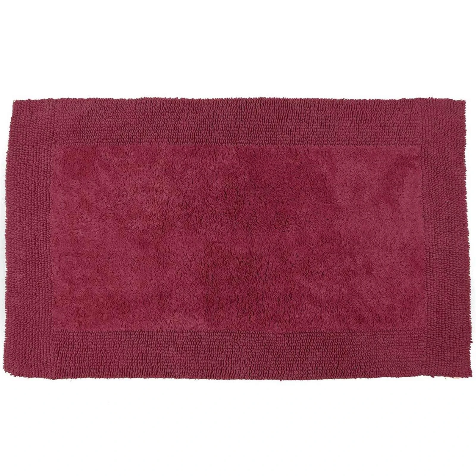 Allure Elegance Large 100% Cotton Bath Mat Cranberry 3 Allure Elegance Large 100% Cotton Bath Mat Cranberry