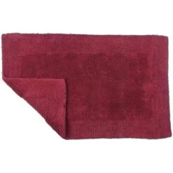 Allure Elegance Large 100% Cotton Bath Mat Cranberry 5 Allure Elegance Large 100% Cotton Bath Mat Cranberry -Allure Sales Store cranberry 2 2fd78217 6246 40aa a1dd 322ea5647f4c