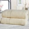 Royal Velvet Cream 2 Piece Bath Sheet Towel Set 2 Royal Velvet Cream 2 Piece Bath Sheet Towel Set -Allure Sales Store cream 2piece
