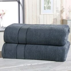 Royal Velvet Denim 2 Piece Bath Sheet Towel Set