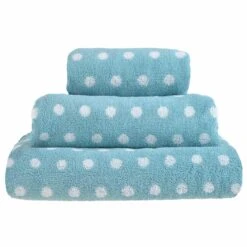 Allure Spots Polka Dot 100% Cotton Towel Duck Egg