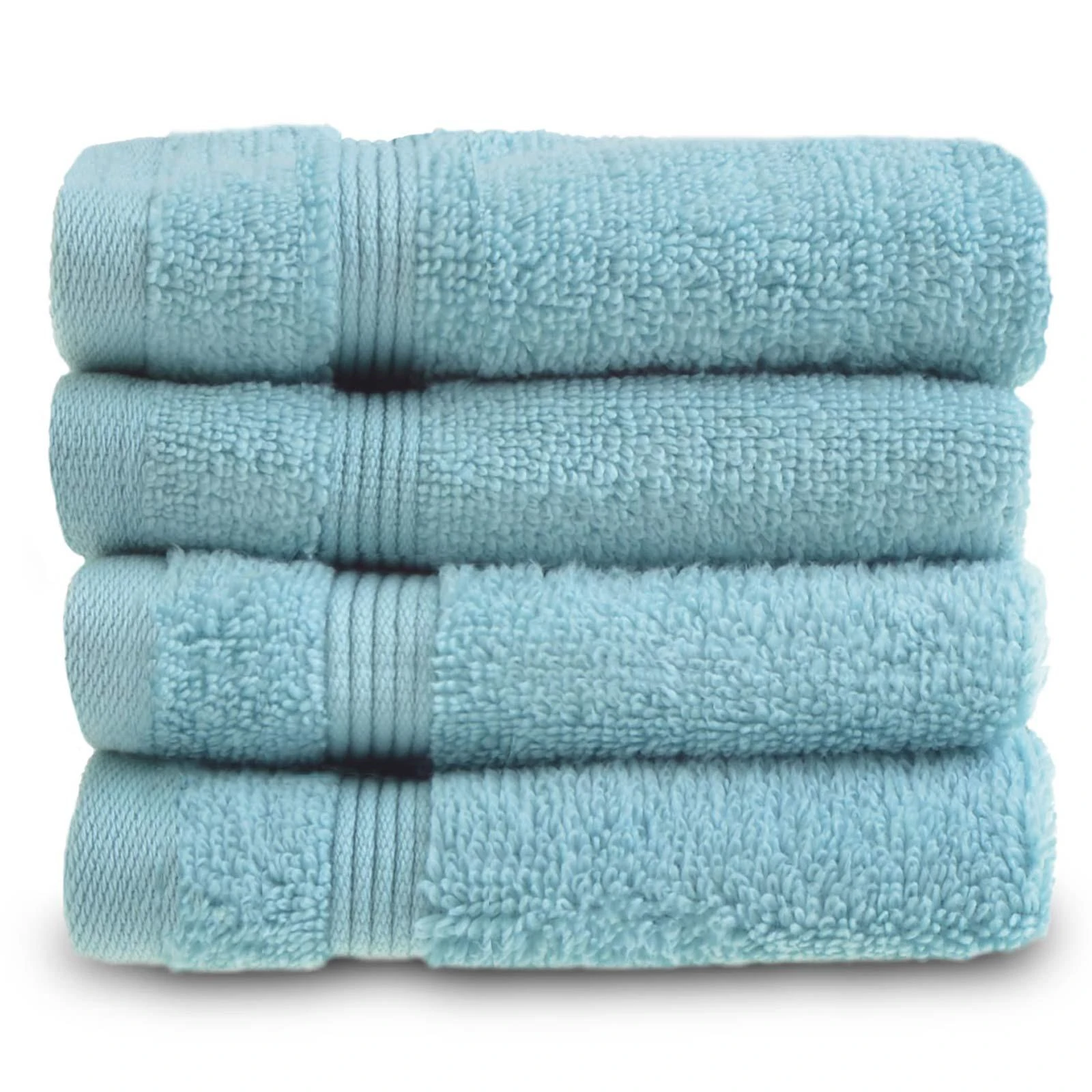 Allure Zero Twist Duck Egg Egyptian Cotton 4 Piece Face Cloth Set 3 Allure Zero Twist Duck Egg Egyptian Cotton 4 Piece Face Cloth Set