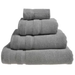 Allure Super Soft Zero Twist Grey 100% Egyptian Cotton Towels