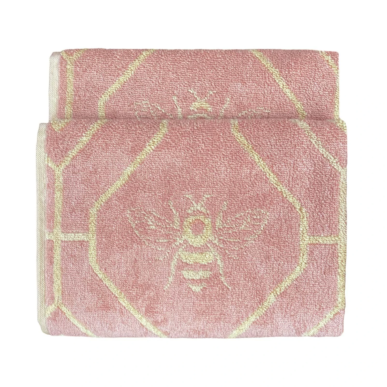 Furn Bee Deco Geometric Cotton Jacquard Towels Blush 5 Furn Bee Deco Geometric Cotton Jacquard Towels Blush - Image 3