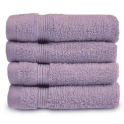 Allure Zero Twist Lilac Egyptian Cotton 4 Piece Face Cloth Set