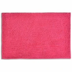 Allure Supersoft Chenille Non-Slip Bath Mat Hot Pink